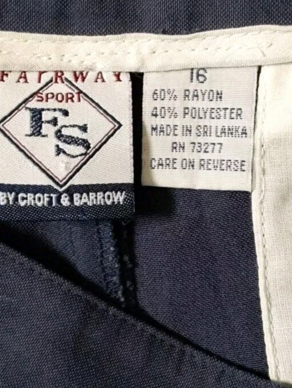 FAIRWAY SPORT Plus Golf Blue Shorts Size 16 NWT